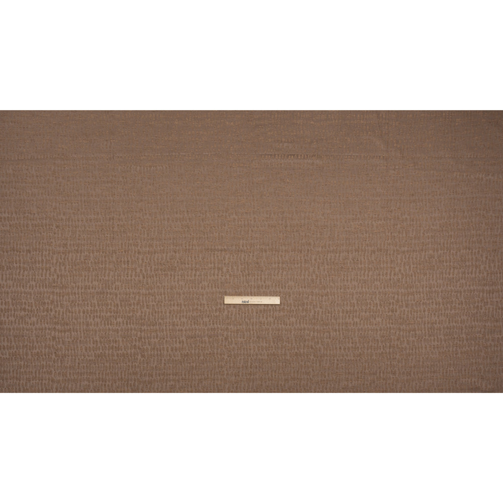 Rows of Spots Recycled Polyester and Cotton Drapery Jacquard - Rosewood - British Imported