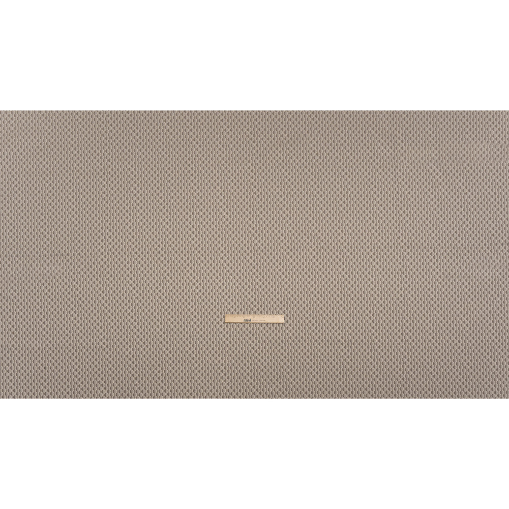 Honeycomb Stripes Recycled Polyester and Cotton Drapery Jacquard - Porcini - British Imported
