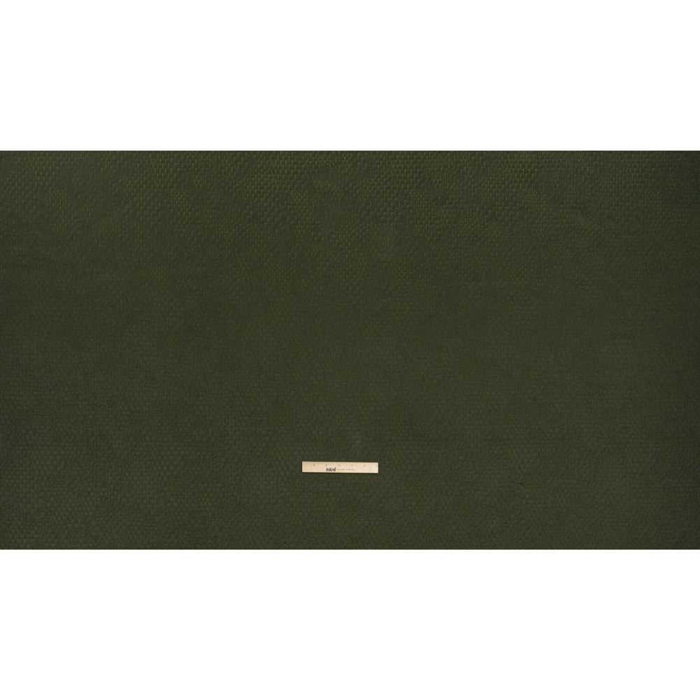 Stairstep Zig Zags Recycled Polyester and Cotton Drapery Jacquard - Emerald - British Imported