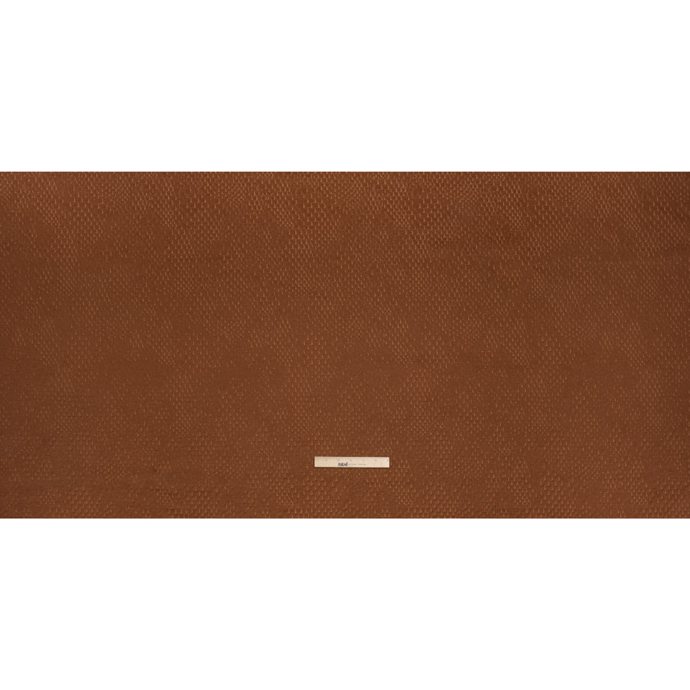 Stairstep Zig Zags Recycled Polyester and Cotton Drapery Jacquard - Henna - British Imported