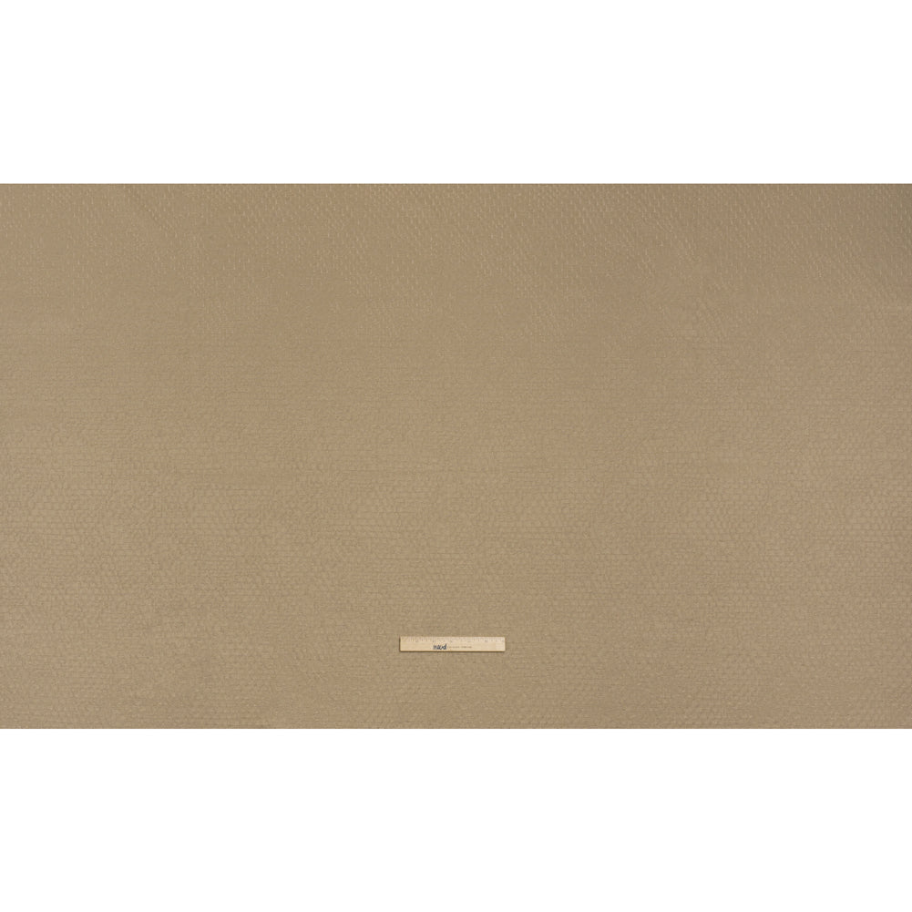 Stairstep Zig Zags Recycled Polyester and Cotton Drapery Jacquard - Putty - British Imported
