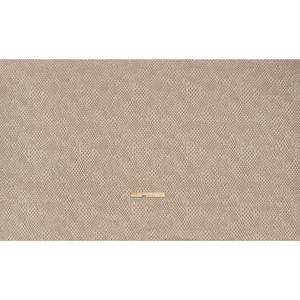 Stairstep Zig Zags Recycled Polyester and Cotton Drapery Jacquard - Sepia - British Imported