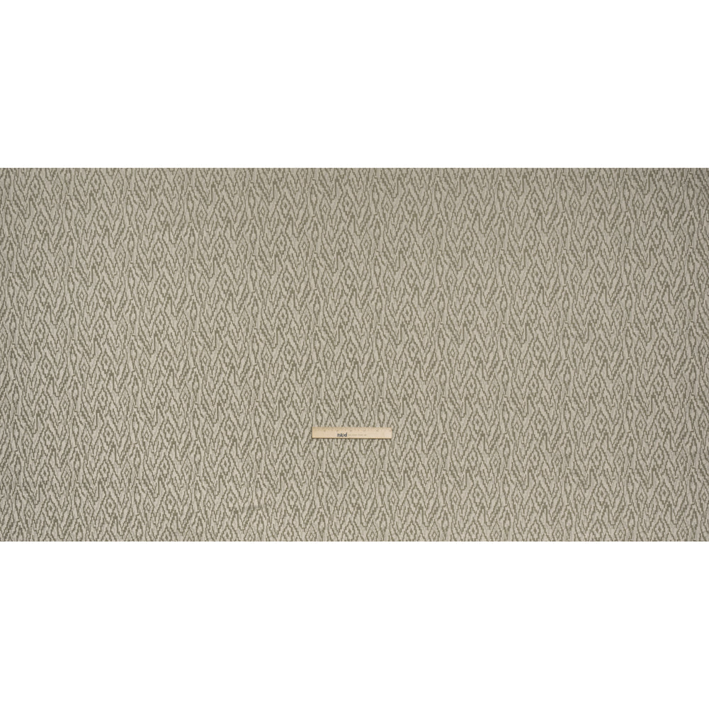 Geometric Recycled Polyester and Cotton Drapery Jacquard - Limestone - British Imported