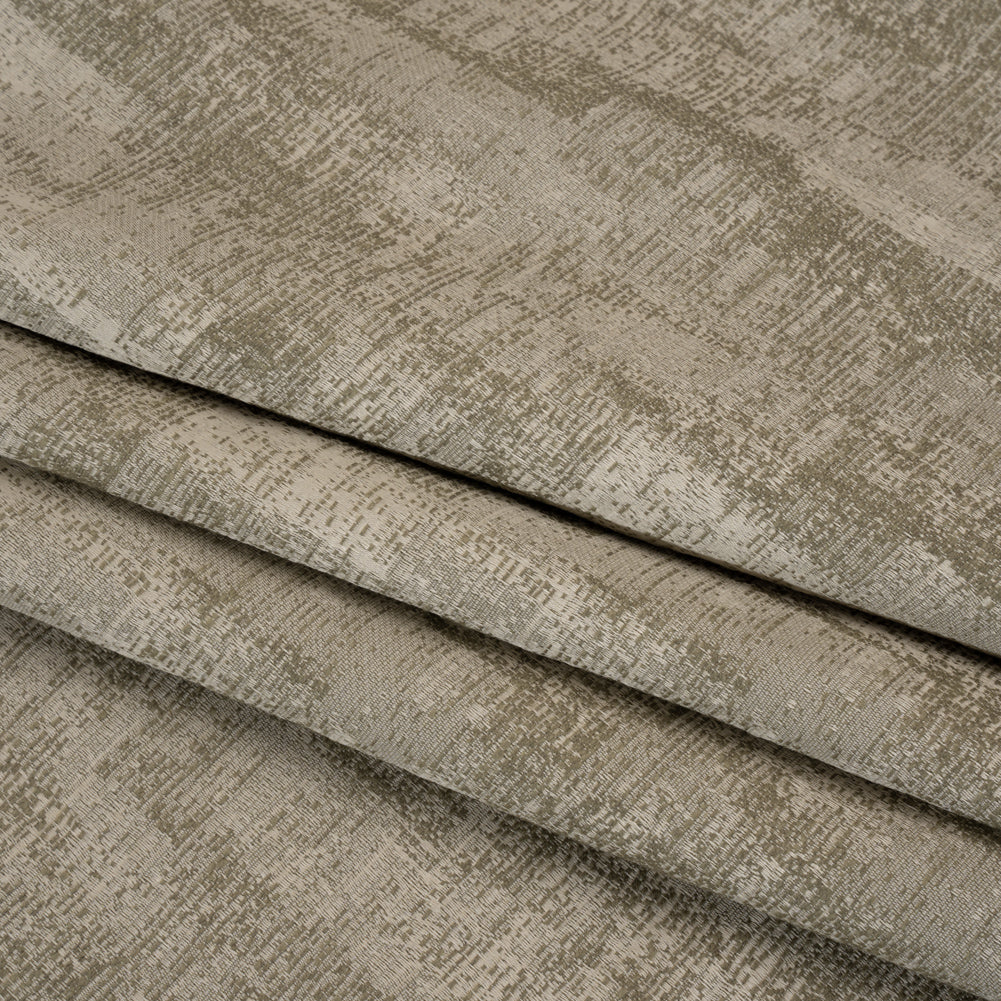 Abstract Textures Recycled Polyester and Cotton Drapery Jacquard - Limestone - British Imported