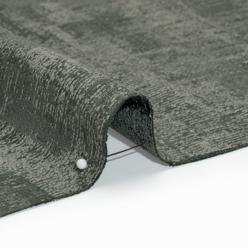 Abstract Textures Recycled Polyester and Cotton Drapery Jacquard - Ocean - British Imported