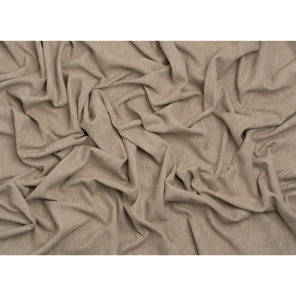 Linen Look Recycled Polyester and Cotton Woven - Fawn - British Imported