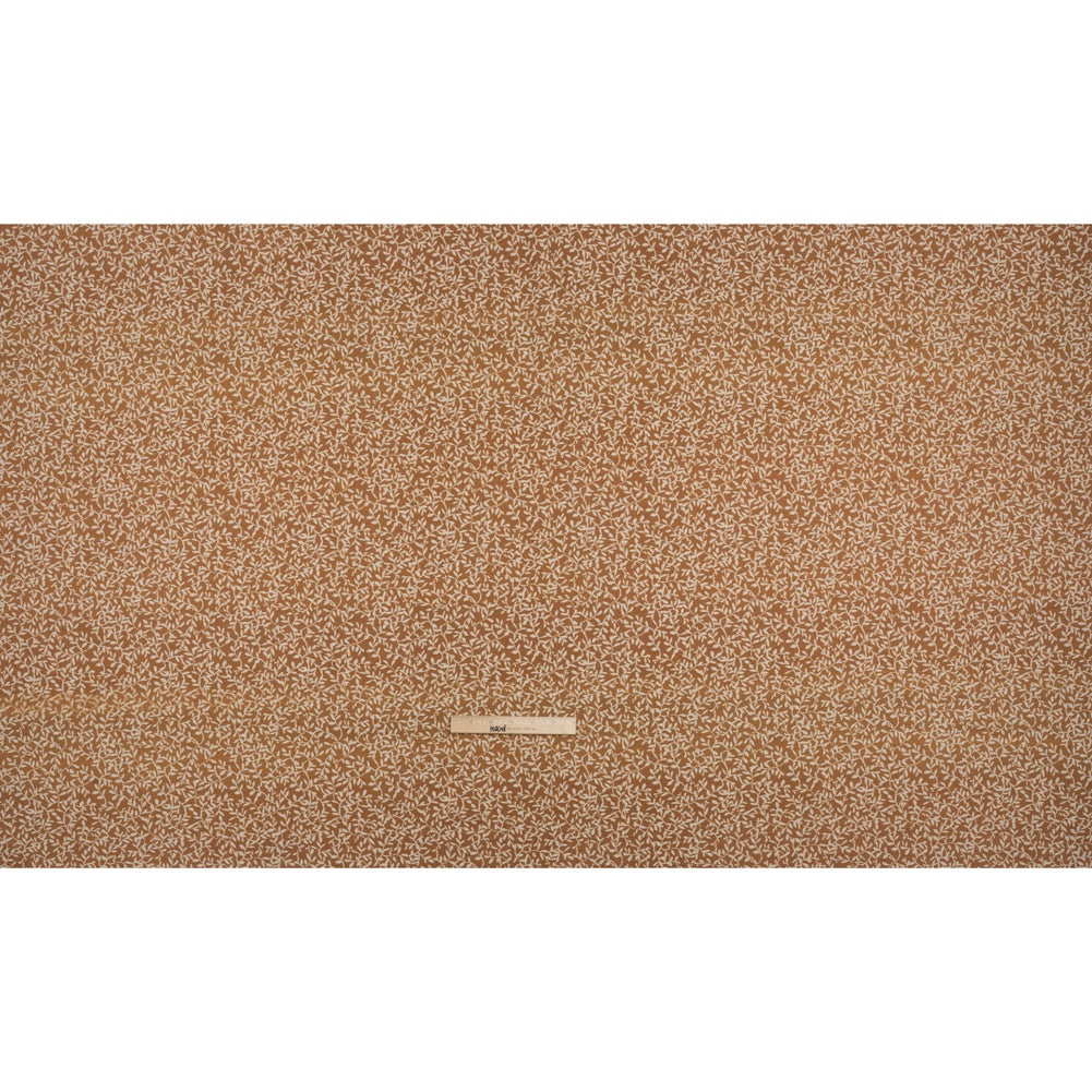 Brushed Cotton and Linen Canvas - Spice Little Vines - British Imported