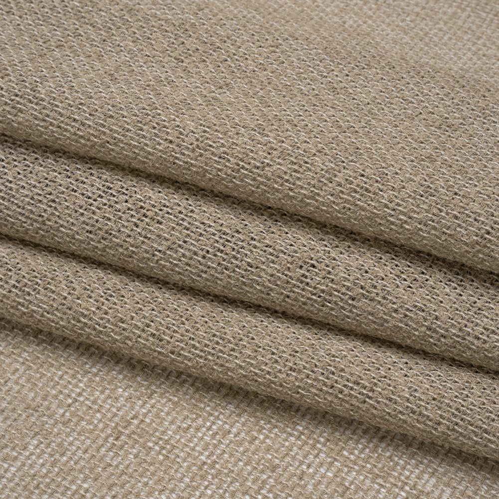 Boucle Burlap-Like Sheer Drapery Woven 118" - Driftwood - British Imported