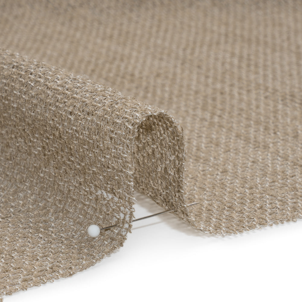 Boucle Burlap-Like Sheer Drapery Woven 118" - Driftwood - British Imported