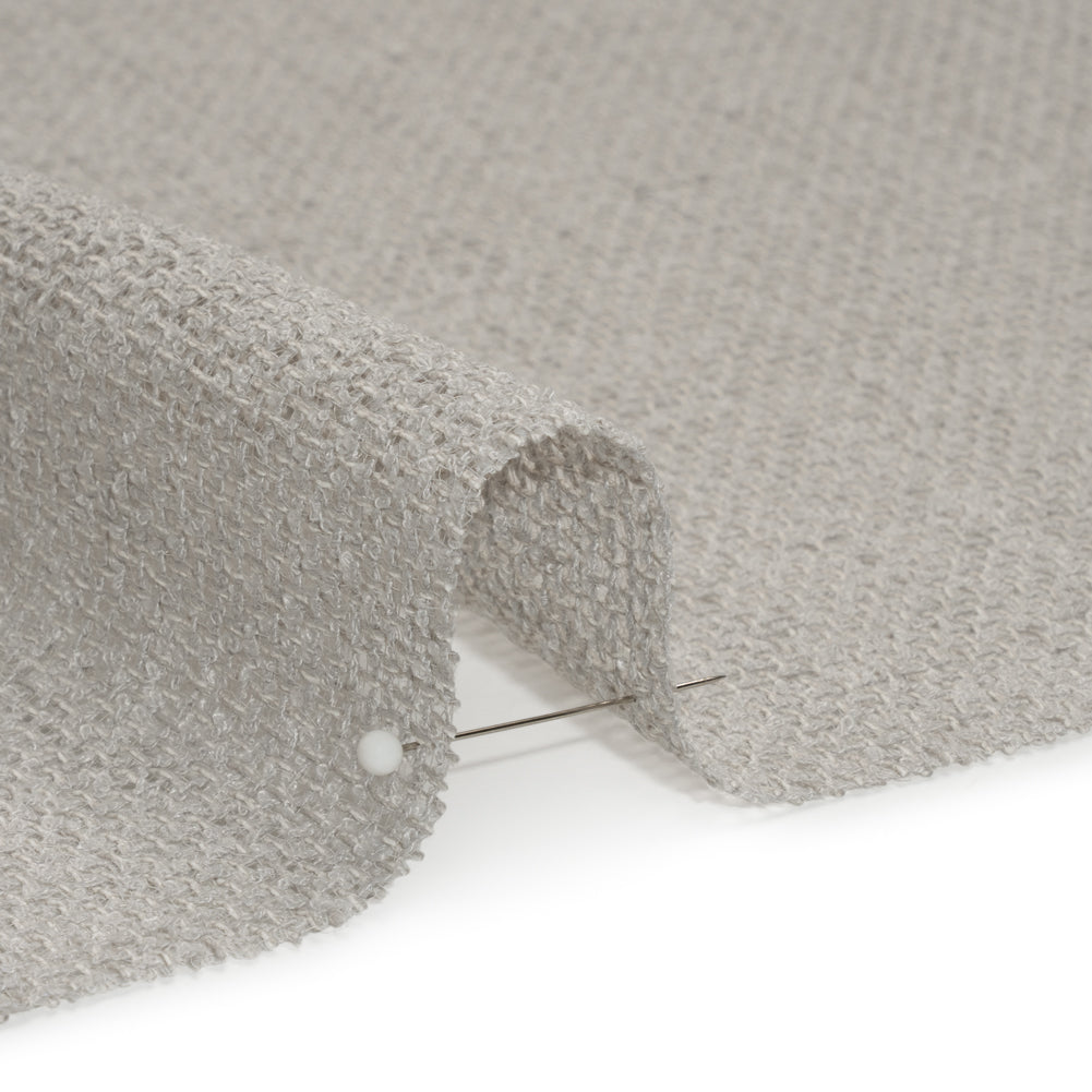Boucle Burlap-Like Sheer Drapery Woven 118" - Pebble - British Imported