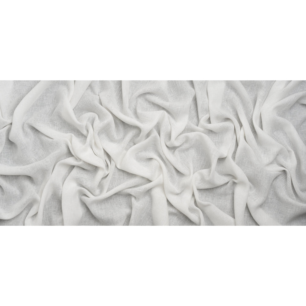Slubbed Gauzy Drapery Sheer Fabric 118" - Chalk - British Imported