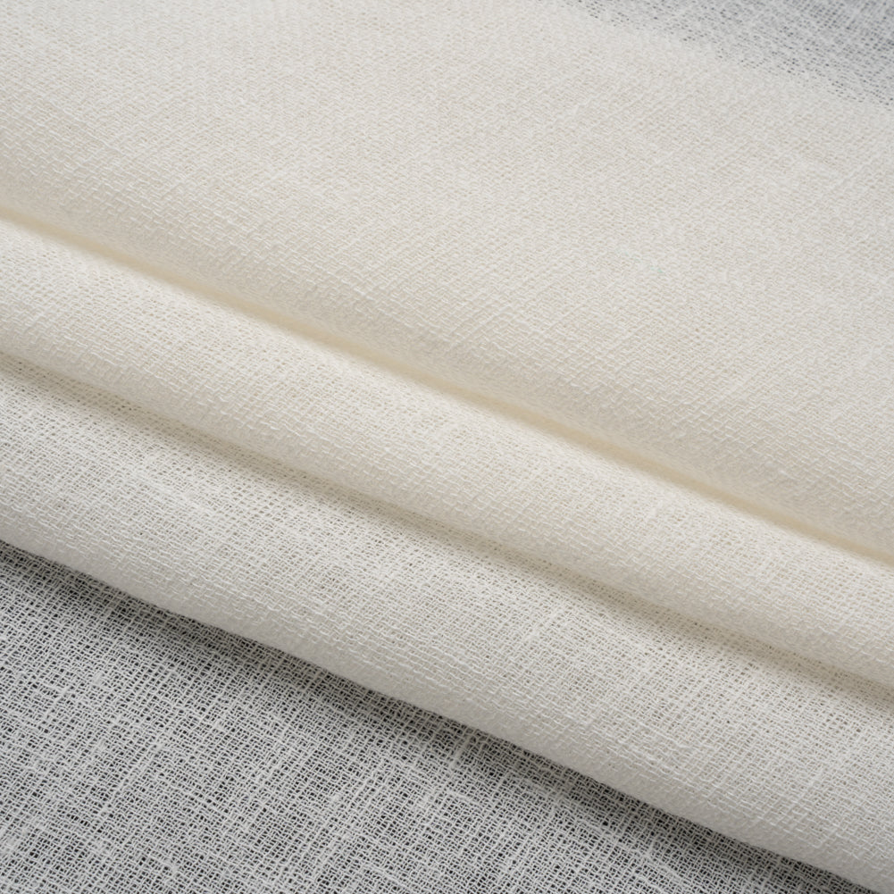 Slubbed Gauzy Drapery Sheer Fabric 118" - Ivory - British Imported