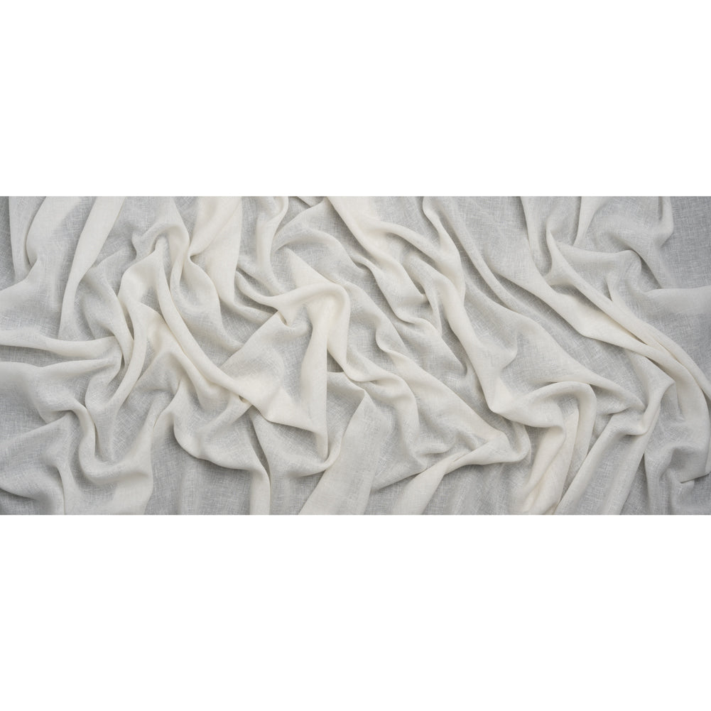 Slubbed Gauzy Drapery Sheer Fabric 118" - Ivory - British Imported
