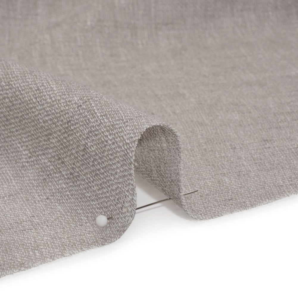 Slubbed Gauzy Drapery Sheer Fabric 118" - Pebble - British Imported