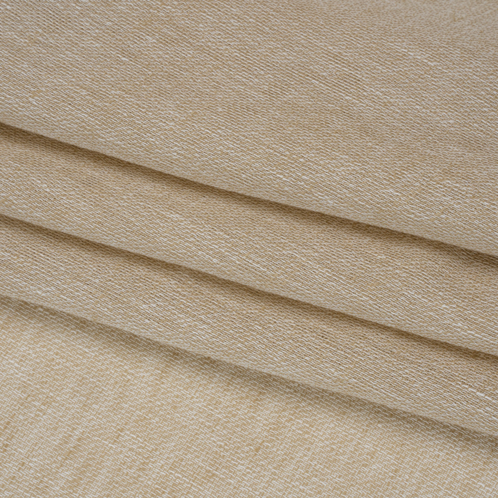 Slubbed Gauzy Drapery Sheer Fabric 118" - Sand - British Imported