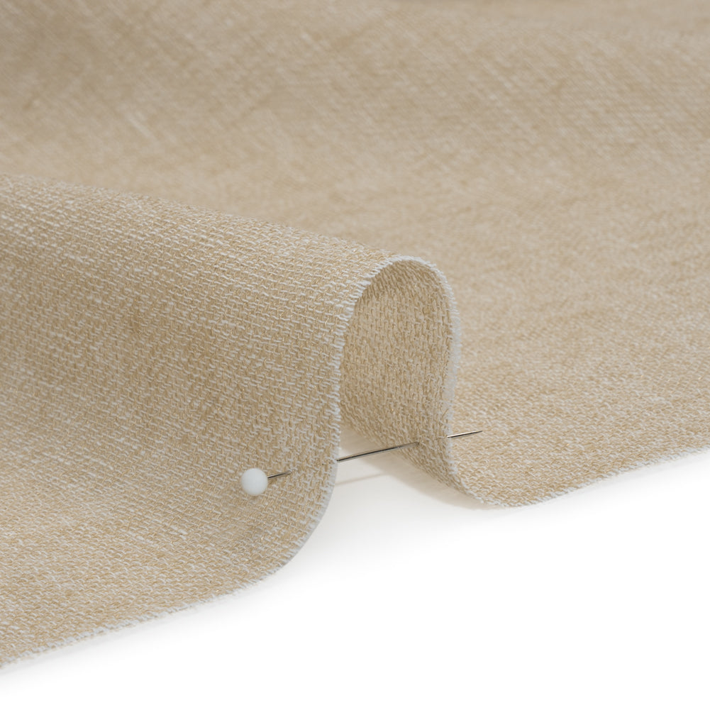 Slubbed Gauzy Drapery Sheer Fabric 118" - Sand - British Imported