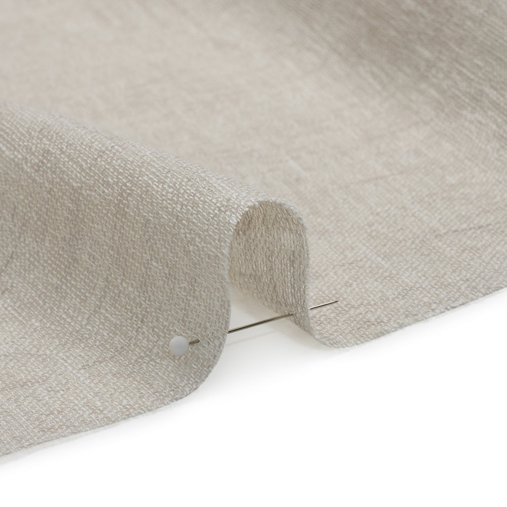 Slubbed Gauzy Drapery Sheer Fabric 118" - Silver - British Imported