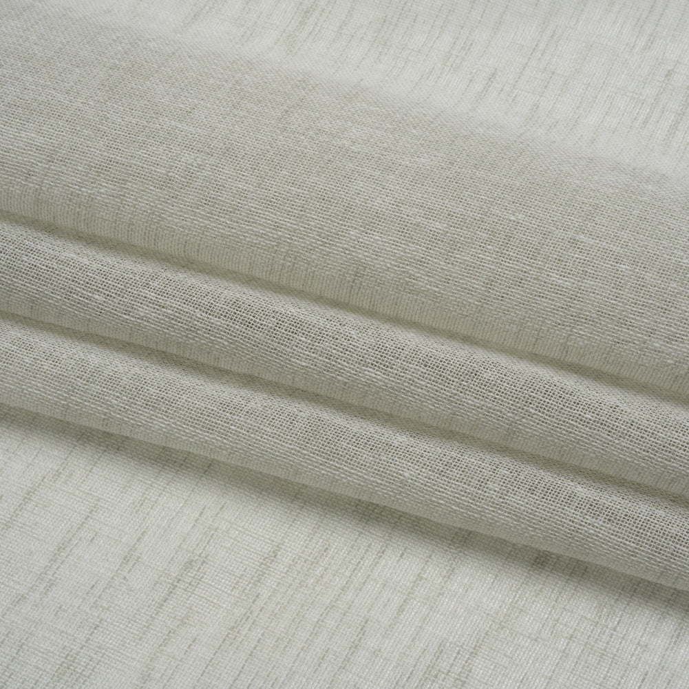 Linen Look Recycled Polyester Drapery Sheers Woven 118" - Aloe - British Imported