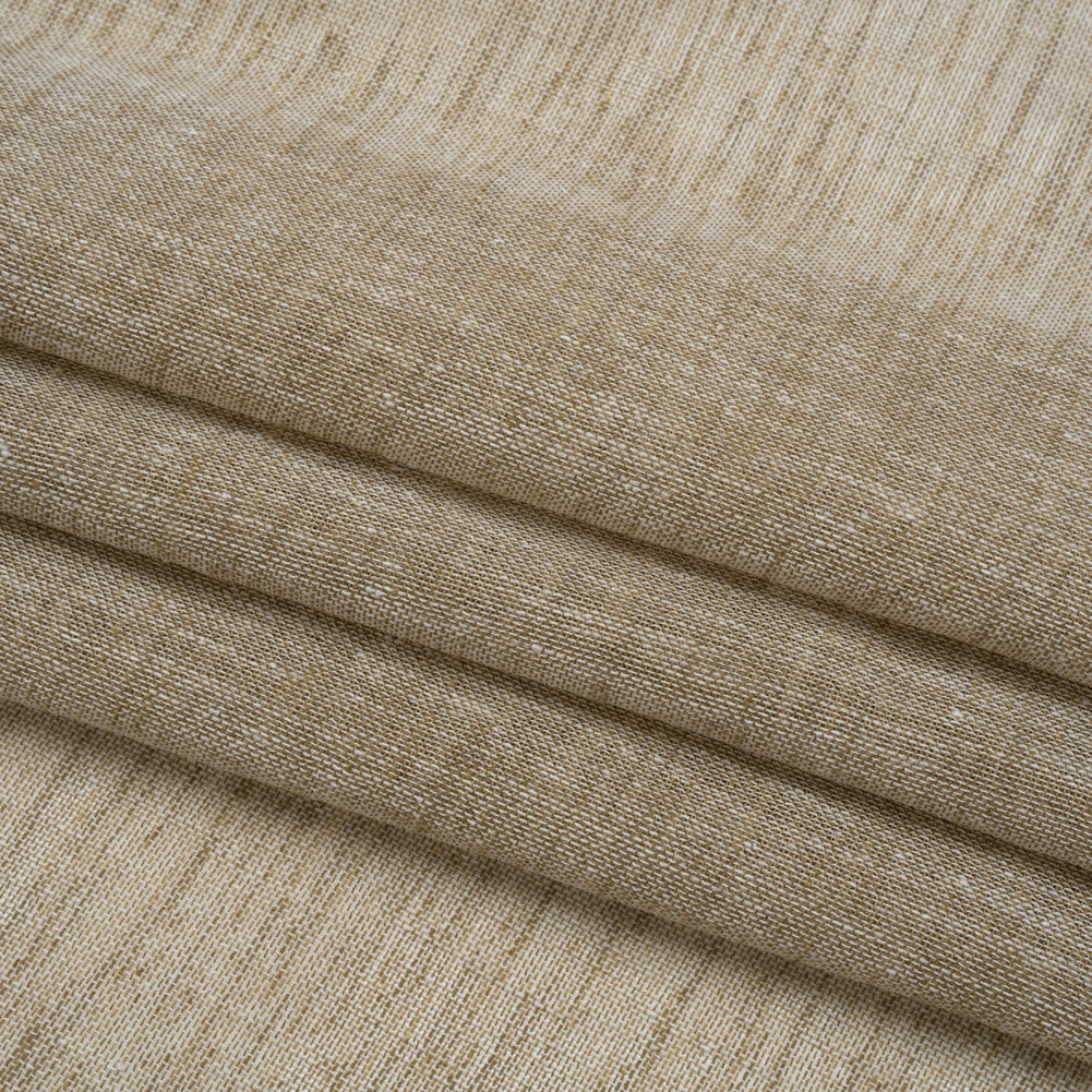 Linen Look Recycled Polyester Drapery Sheers Woven 118" - Olive - British Imported