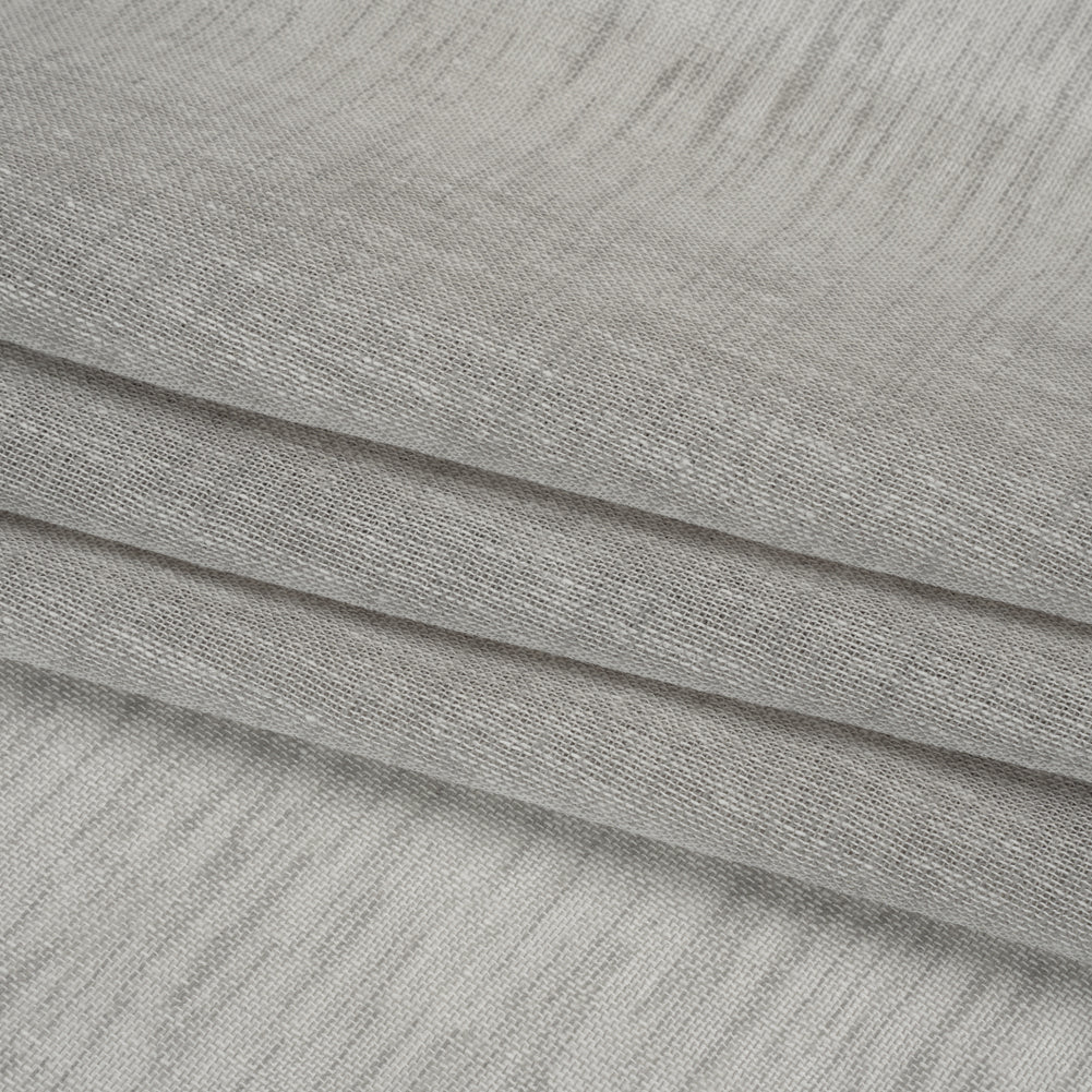 Linen Look Recycled Polyester Drapery Sheers Woven 118" - Pebble - British Imported