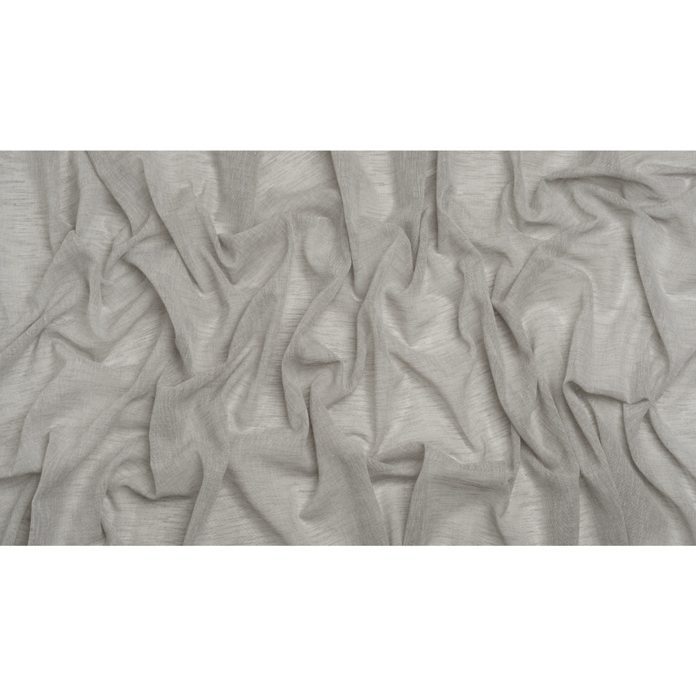 Linen Look Recycled Polyester Drapery Sheers Woven 118" - Pebble - British Imported