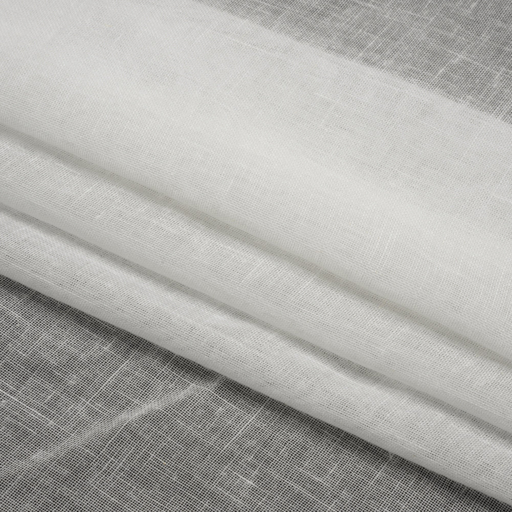 Gauzy Linen Blend Drapery Sheers Woven 118" - Chalk - British Imported