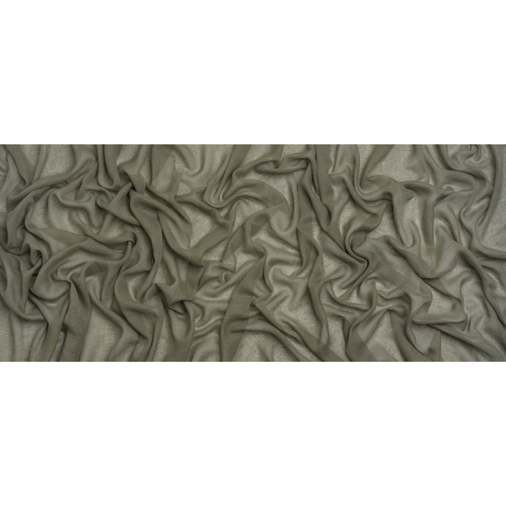 Gauzy Linen Blend Drapery Sheers Woven 118" - Olive - British Imported