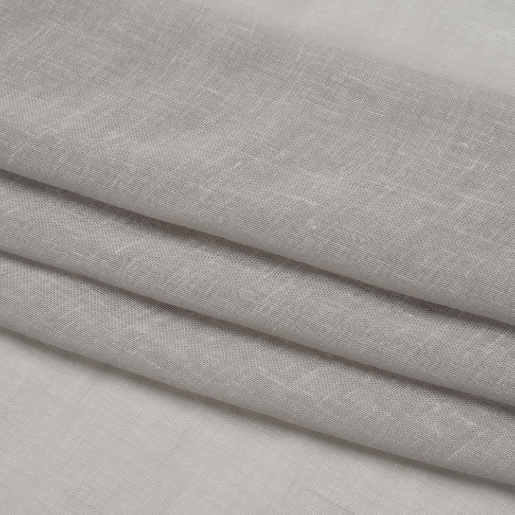 Gauzy Linen Blend Drapery Sheers Woven 118" - Pebble - British Imported