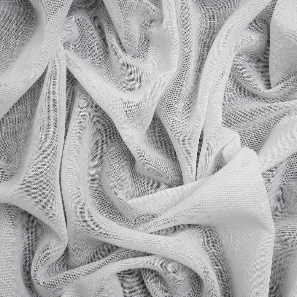 Crisp Linen Blend Drapery Sheers 122" - Chalk - British Imported