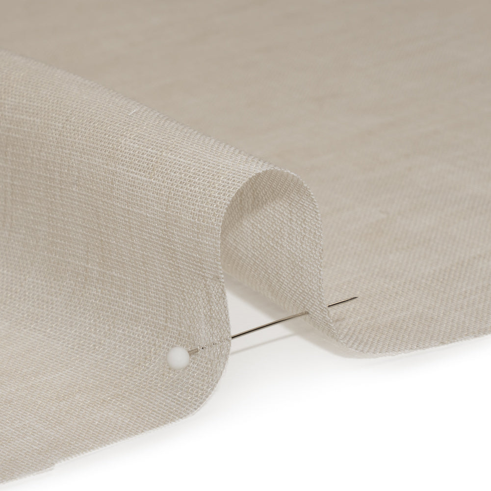Crisp Linen Blend Drapery Sheers 122" - Flax - British Imported