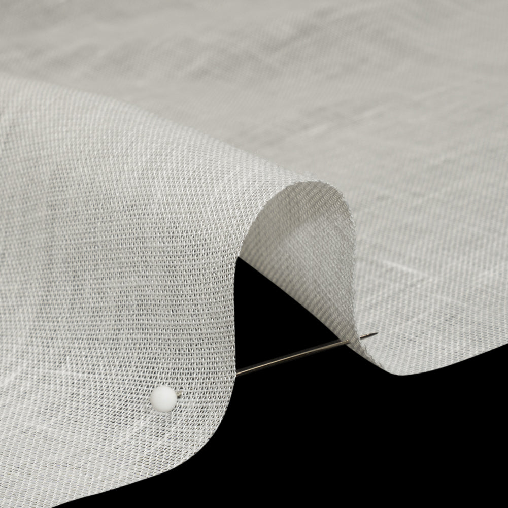 Crisp Linen Blend Drapery Sheers 122" - Ivory - British Imported