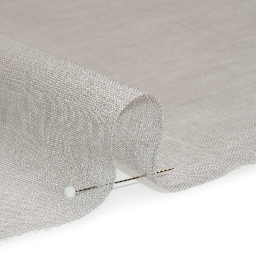 Crisp Linen Blend Drapery Sheers 122" - Pebble - British Imported