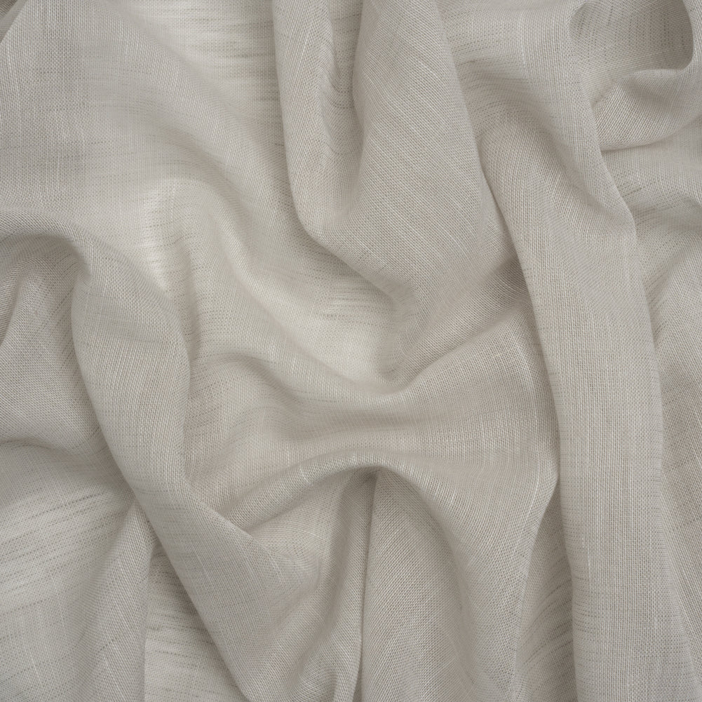 Crisp Linen Blend Drapery Sheers 122" - Pebble - British Imported