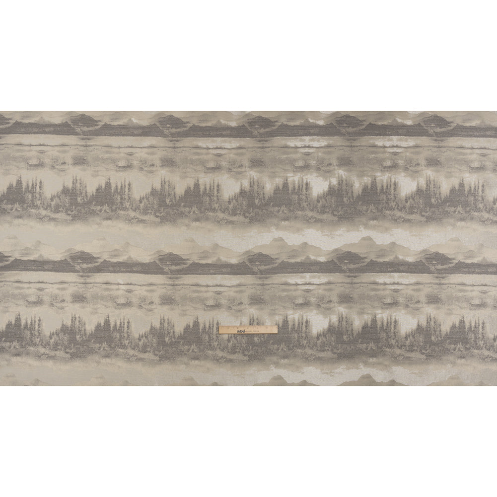 Recycled Polyester Drapery Jacquard - Slate Hazy Landscapes - British Imported