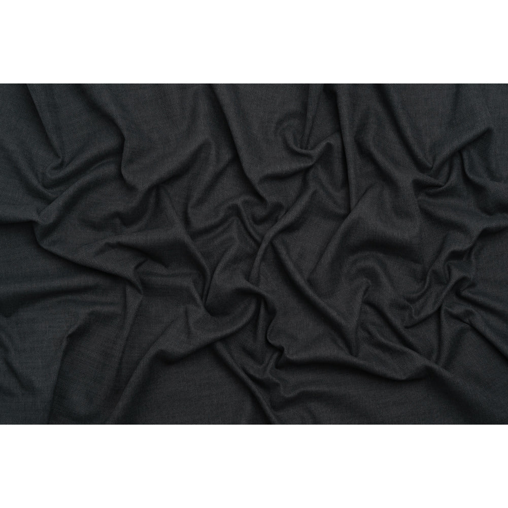 Linen Look Recycled Polyester and Cotton Woven - Raven - British Imported