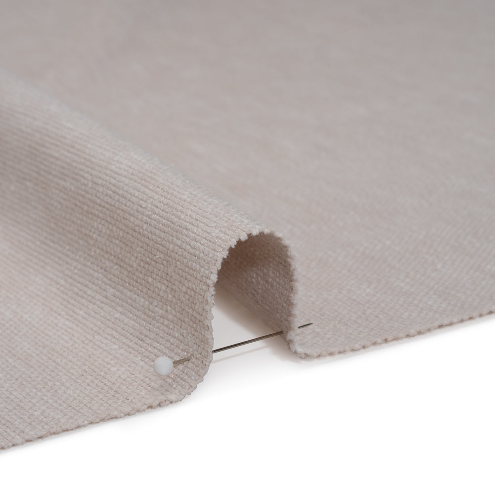 Linen Look Recycled Polyester and Cotton Woven - Shell - British Imported