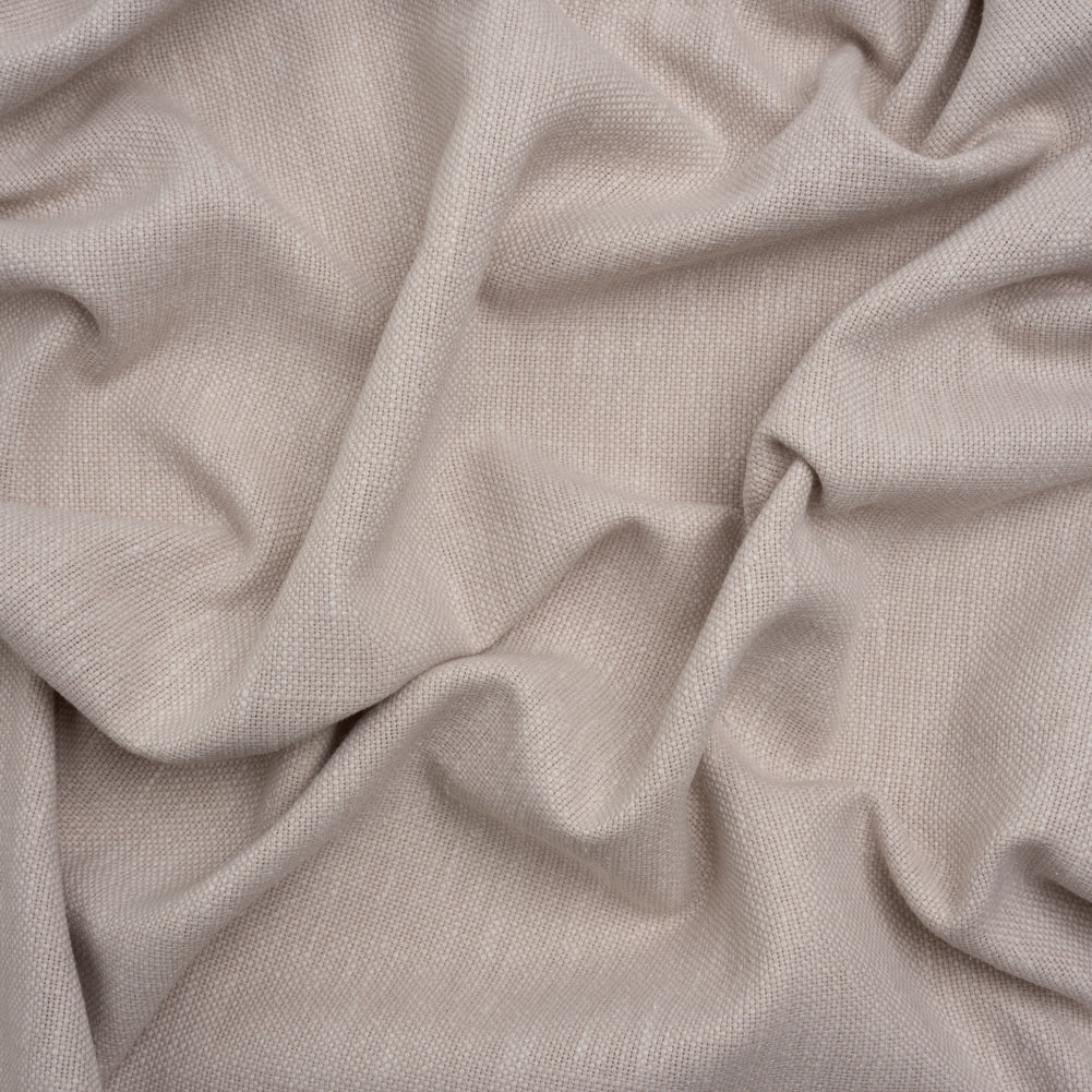 Linen Look Recycled Polyester and Cotton Woven - Shell - British Imported