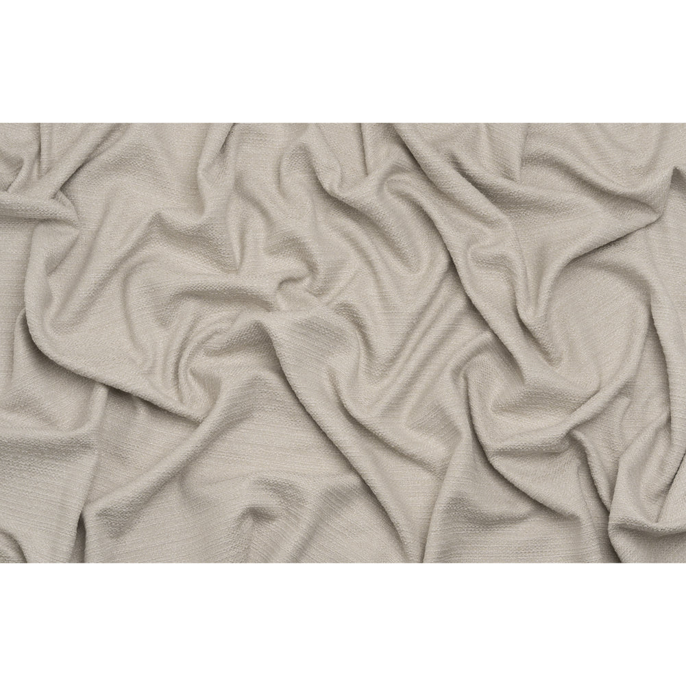 Textured Recycled Polyester Woven - Dove Boucle Stripes - British Imported