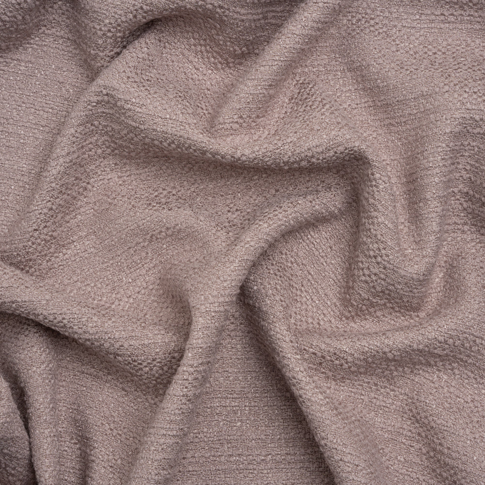 Textured Recycled Polyester Woven - Lilac Boucle Stripes - British Imported