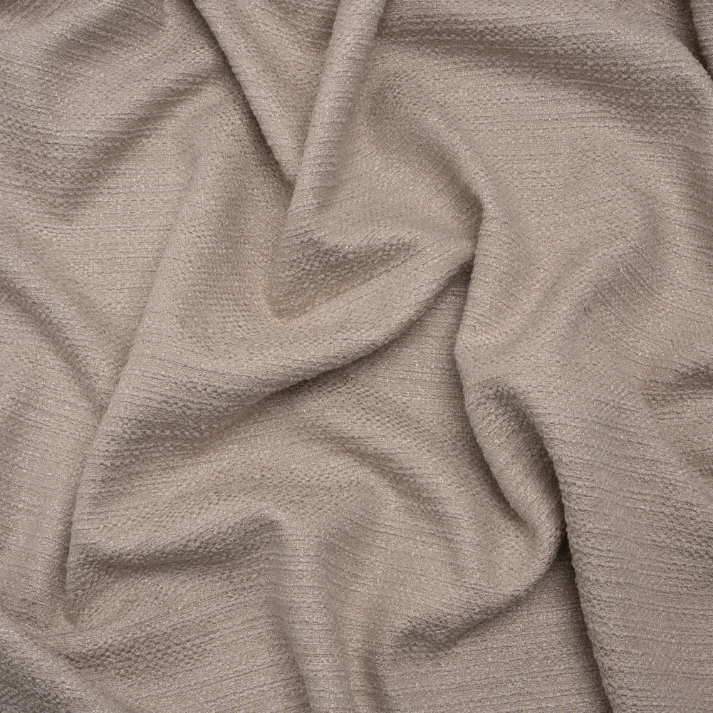 Textured Recycled Polyester Woven - Shell Boucle Stripes - British Imported