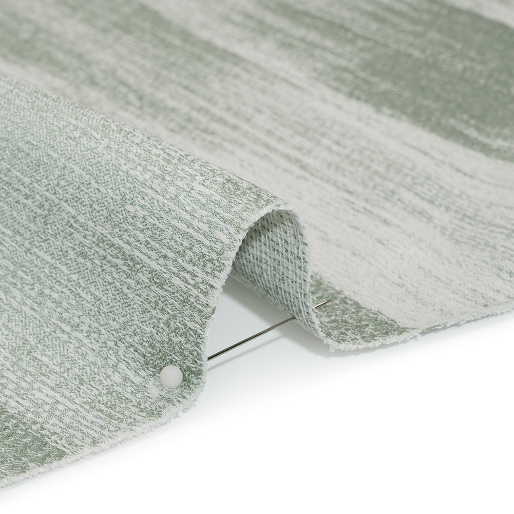 Recycled Polyester Jacquard - Opal Brushstroke Striations - British Imported