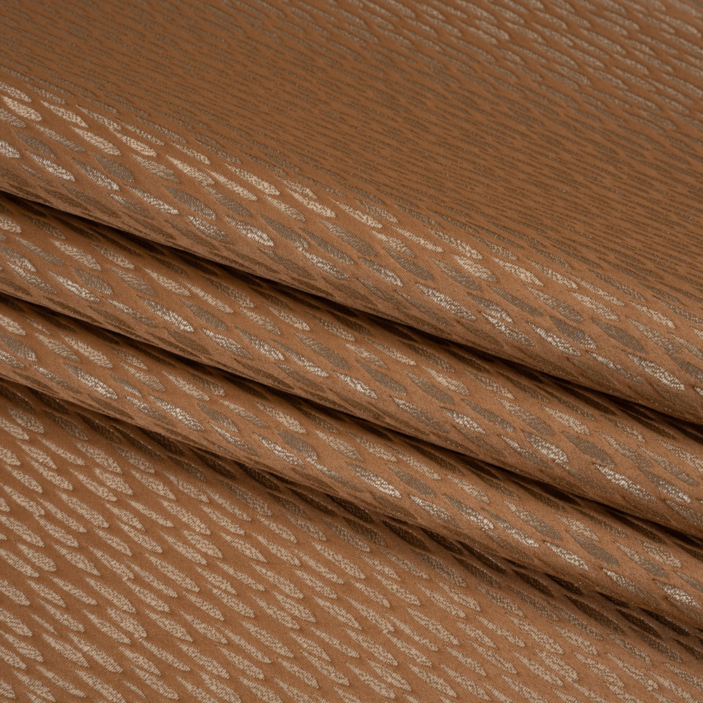 Luminous Drapery Jacquard - Rust Raindrops - British Imported