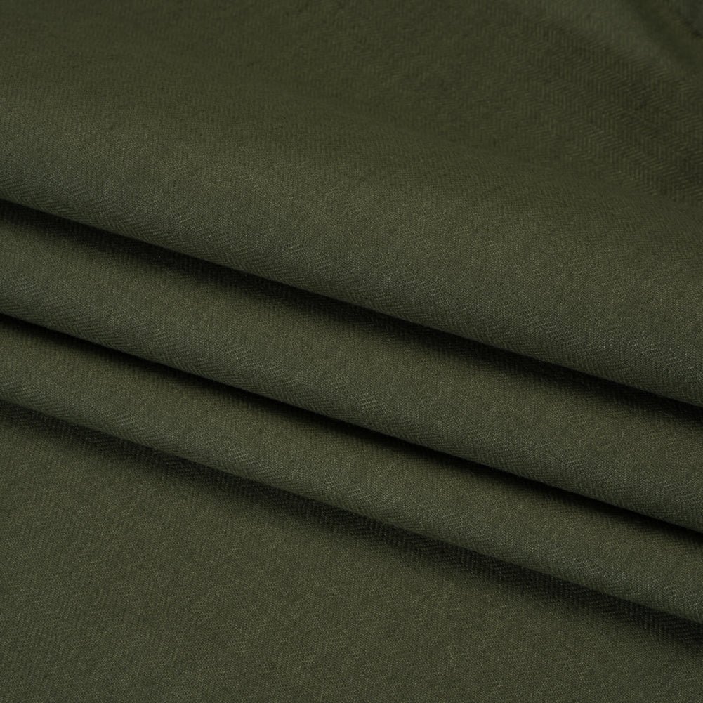Recycled Polyester Drapery Woven - Olive - British Imported