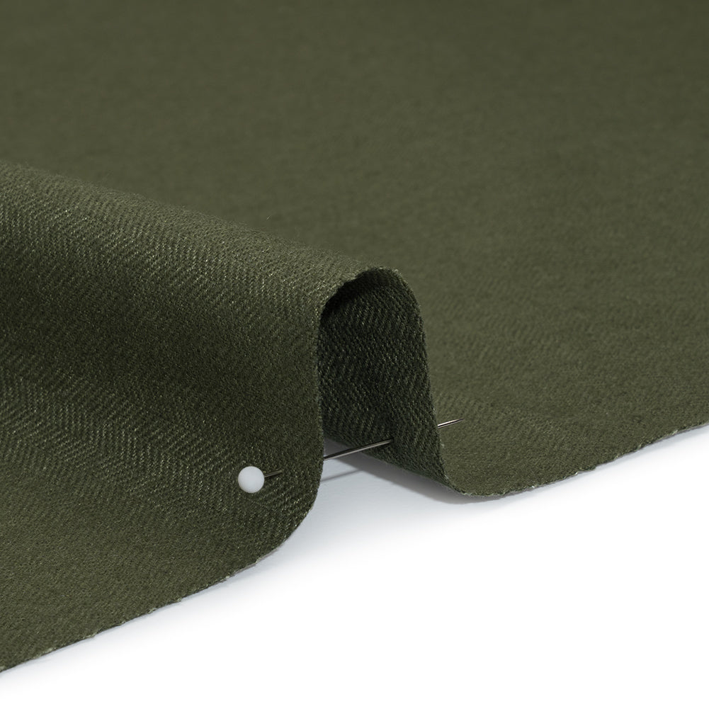 Recycled Polyester Drapery Woven - Olive - British Imported