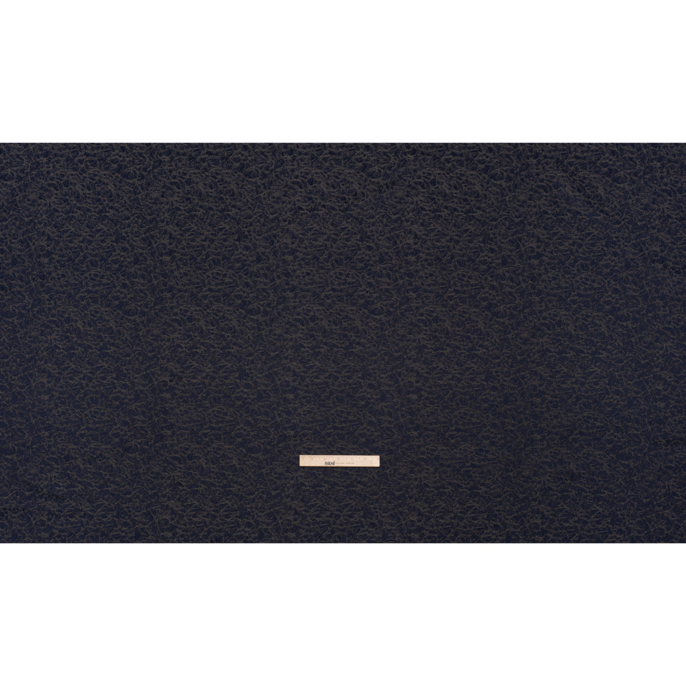 Satin-Faced Jacquard - Indigo Cracked - British Imported)