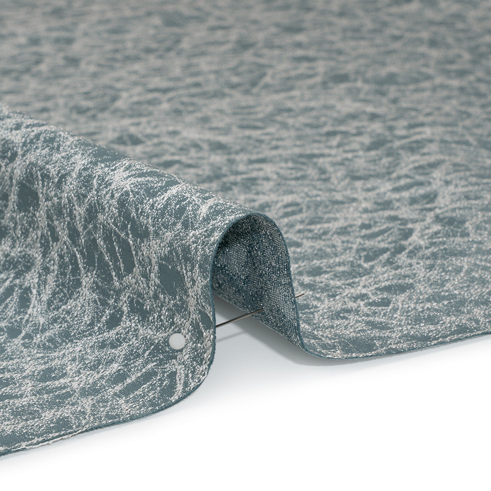 Satin-Faced Jacquard - Ocean Cracked - British Imported)
