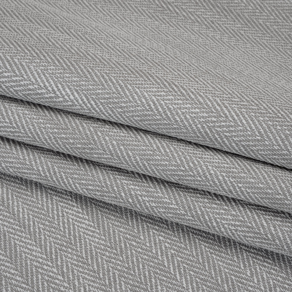 Recycled Polyester Home Decor Twill - Ash Herringbone - British Imported