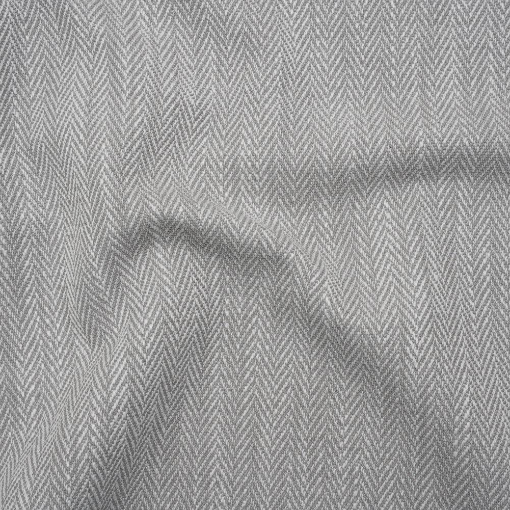 Recycled Polyester Home Decor Twill - Ash Herringbone - British Imported