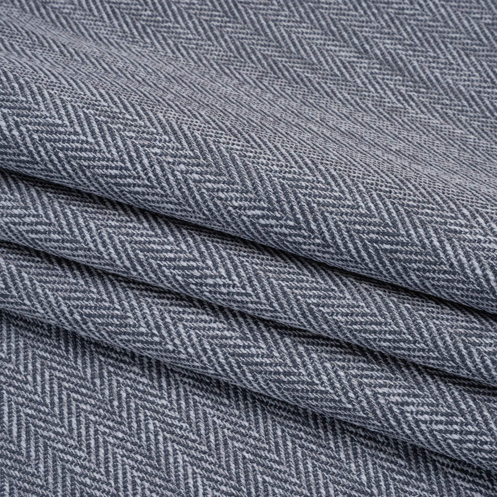 Recycled Polyester Home Decor Twill - Denim Herringbone - British Imported