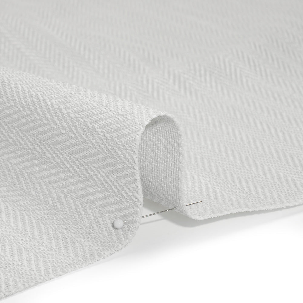Recycled Polyester Home Decor Twill - Dove Herringbone - British Imported